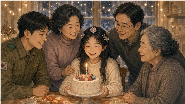 진짜 가족이 된 날을 축하하는 주희와 지연